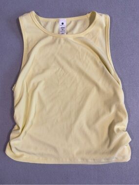 Yogalicious Pale Yellow Ribbed Tank
